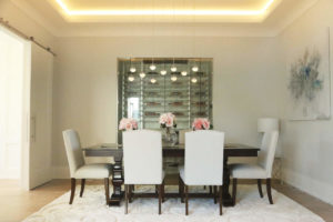 modern dining area custom home renovation project