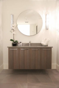 vanity in custom renovated bathroom surrey